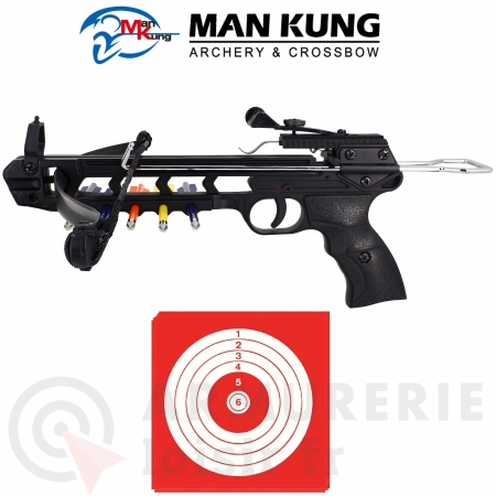Pack pistolet arbal&egrave;te Man Kung MK-50A2/5PL - 50 Livres