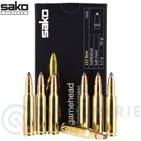 20 Sako Gamehead .222 Rem 50gr