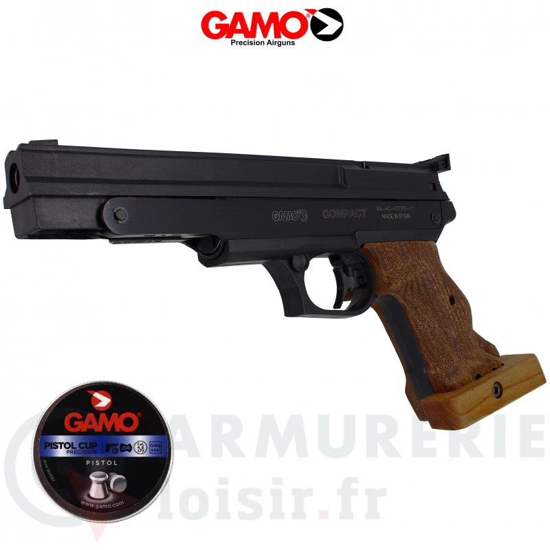 Pistolet &agrave; plomb Gamo Compact Gaucher 4.5 mm (3.67 joules)
