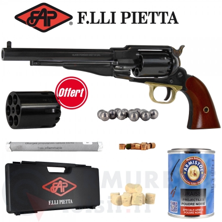 Pack Pr&ecirc;t &agrave; tirer 12 coups Pietta 1858 New Army .44