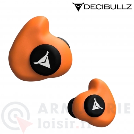 Bouchons d'oreille sur mesure Decibullz orange...