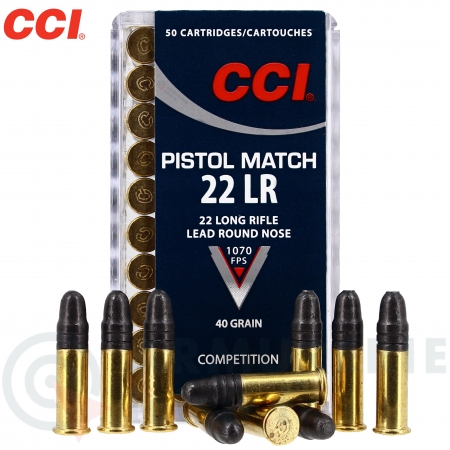 Cartouches 22LR CCI Pistol Match x50
