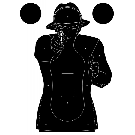 Cible de tir silhouette humaine noir x10