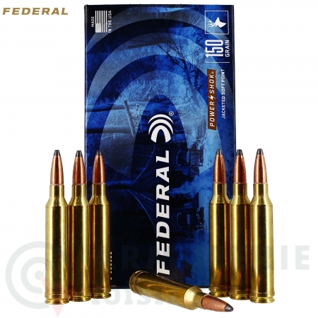 20 munitions Federal 7mm Rem Mag Power Shok 150 gr