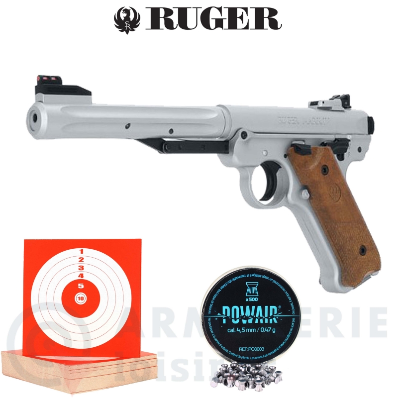 Pistolet Ruger Mark IV Hunter Inox 4.5mm (3.5 joules)