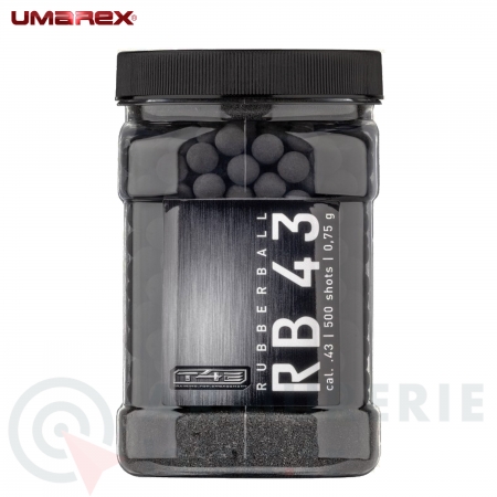 500 Billes caoutchouc Umarex T4E RB43 - .43 (0.75g)