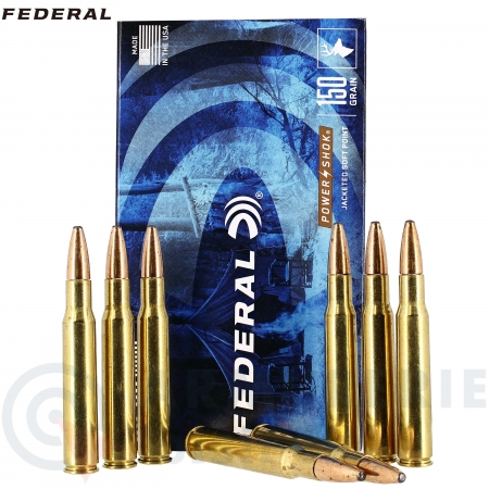 20 munitions Federal 30-06 SPRG Power Shok 150 gr