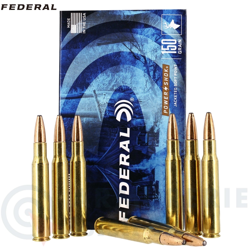 20 munitions Federal 30-06 SPRG Power Shok 150 gr