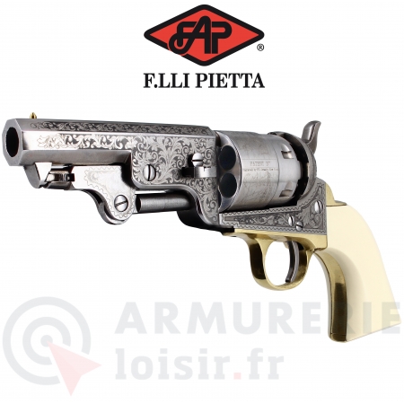 Pietta 1851 Navy Yank Acier Old Silver Cpt Scheafer...