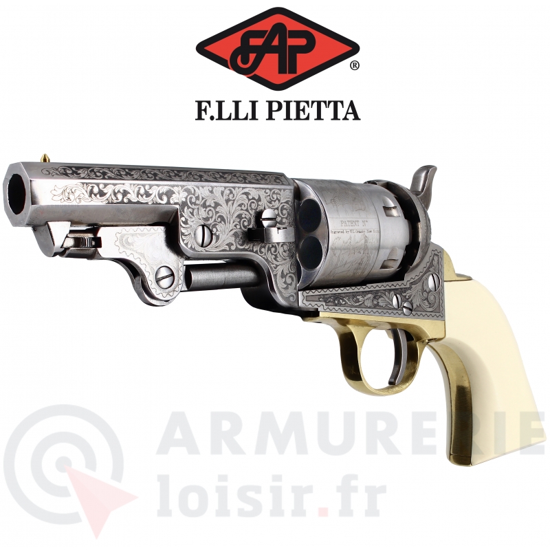 Pietta 1851 Navy Yank Acier Old Silver Cpt Scheafer .44 PN