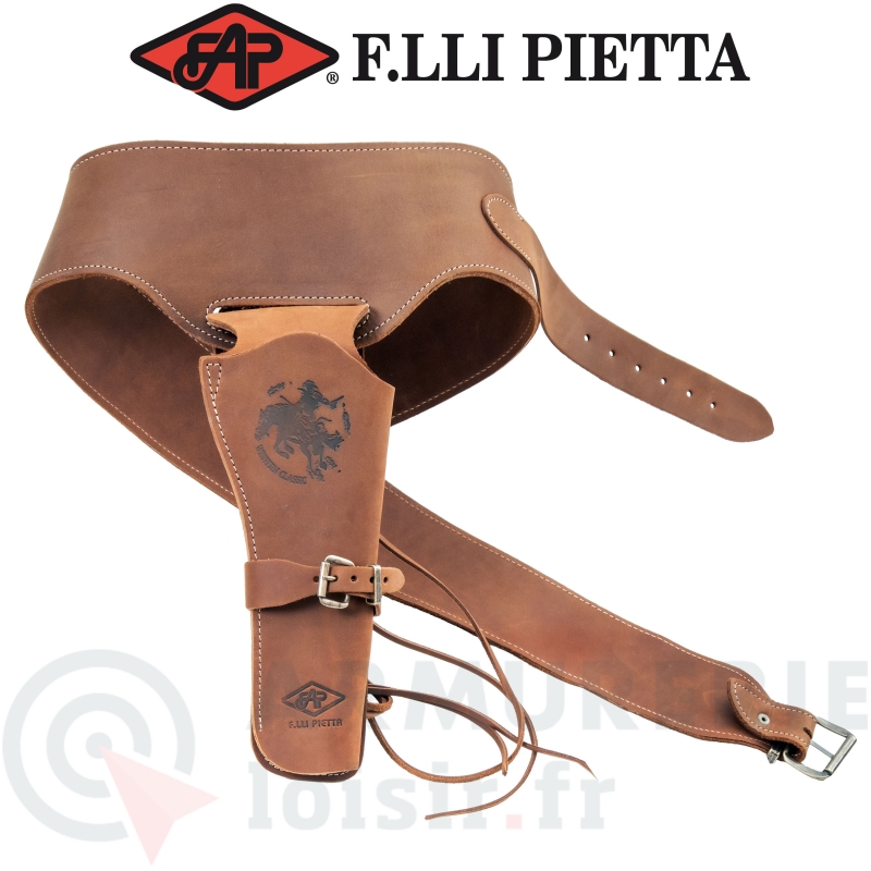 Buscadero Pietta en cuir pour revolver poudre noire