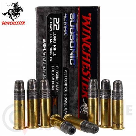 Winchester Subsonic (subsonique) 42 MAX 22LR (42 gr)