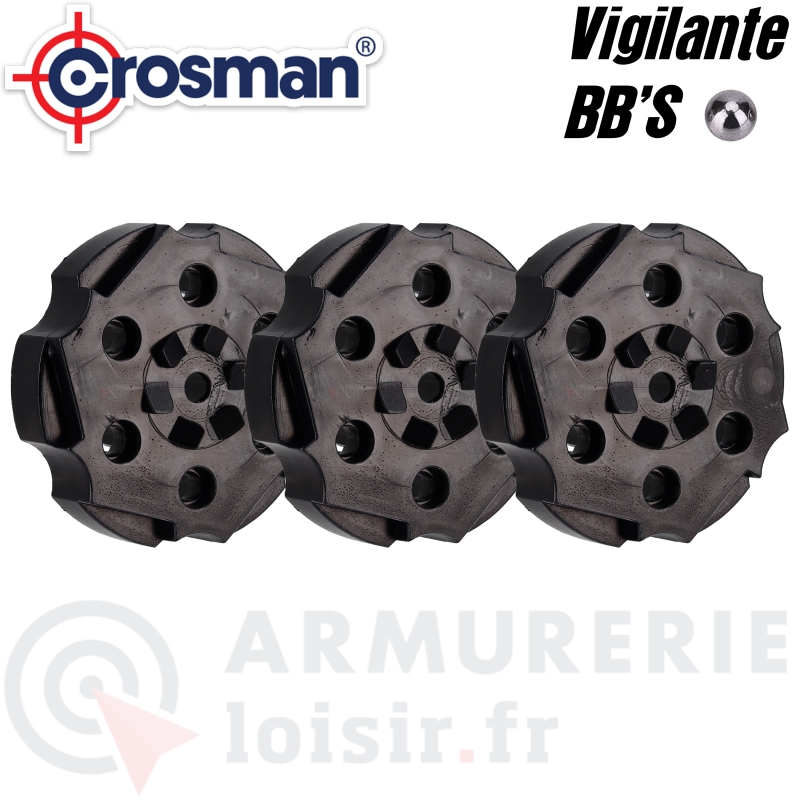 3 barillets Crosman Vigilante 6 coups 4.5mm BB'S