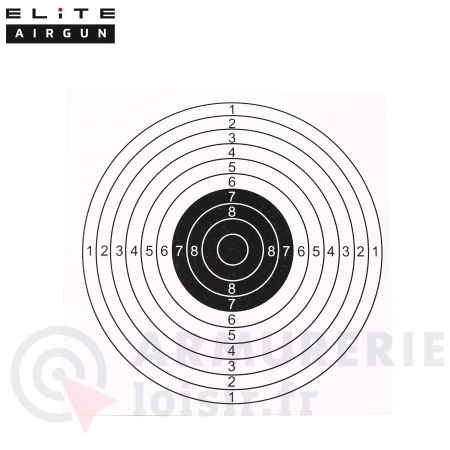 100 Cibles Elite Airgun 14x14 cm 